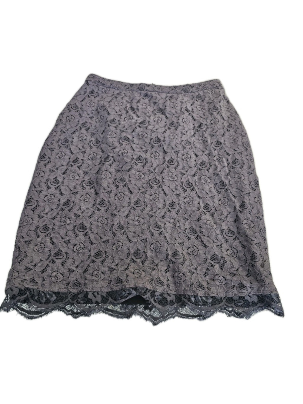 Jacob Gray Pencil Knee-Lenght  Floral Lace Pencil Skirt 6 Fairy Whimsical Goth